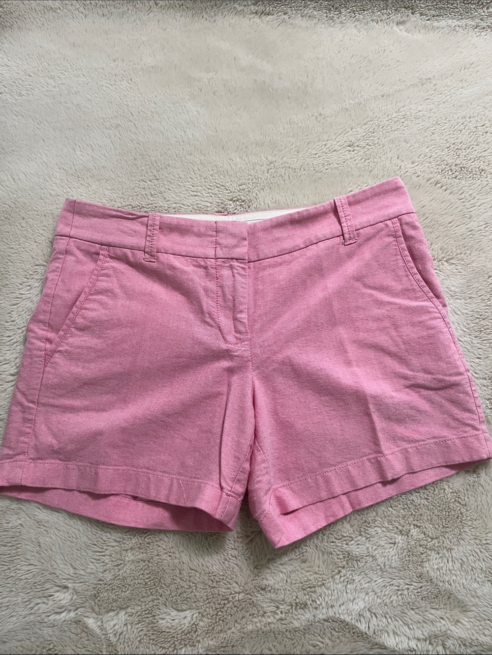 J. Crew Pink Casual Cotton-Blend Bermuda Shorts